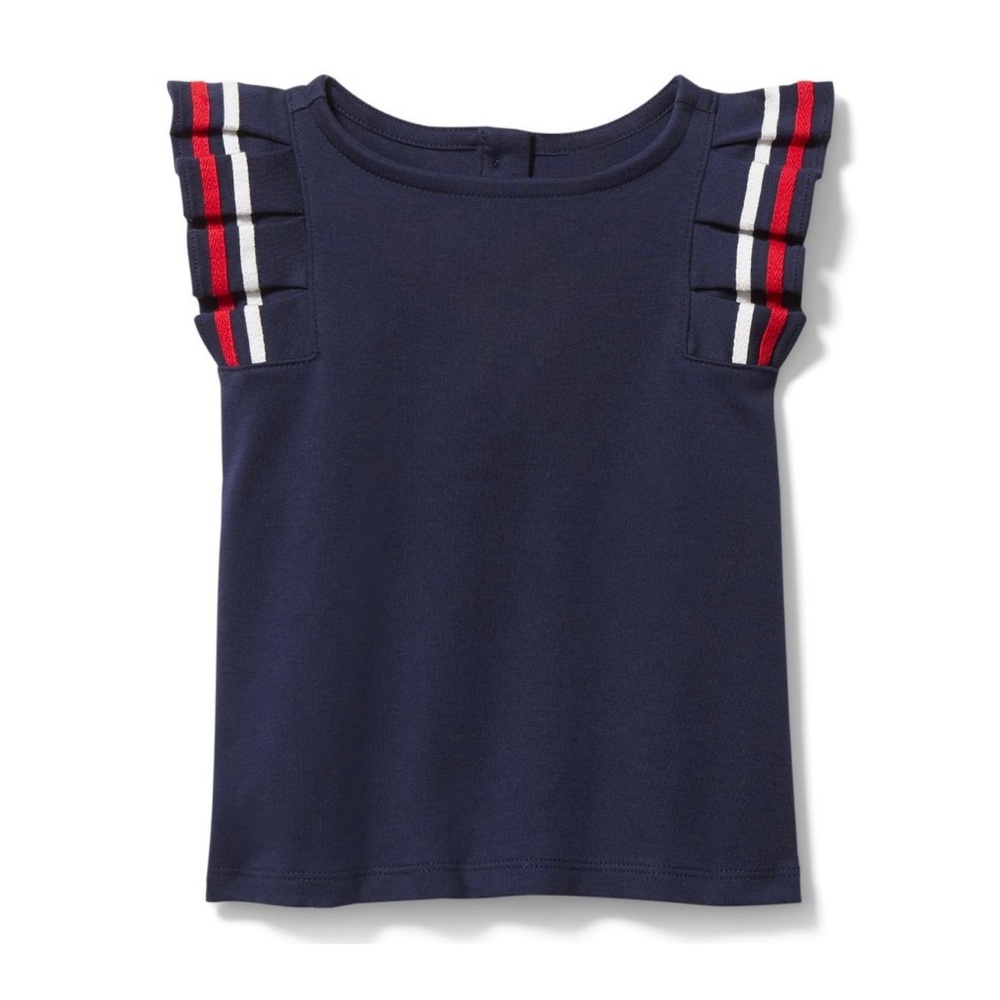 NWT JANIE AND JACK pleated sleeve top size 6-12 months - Picture 7 of 9